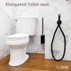 Elongated Toilet Seat, Slow Close Quick-Release Hinges, Heavy Duty Soft