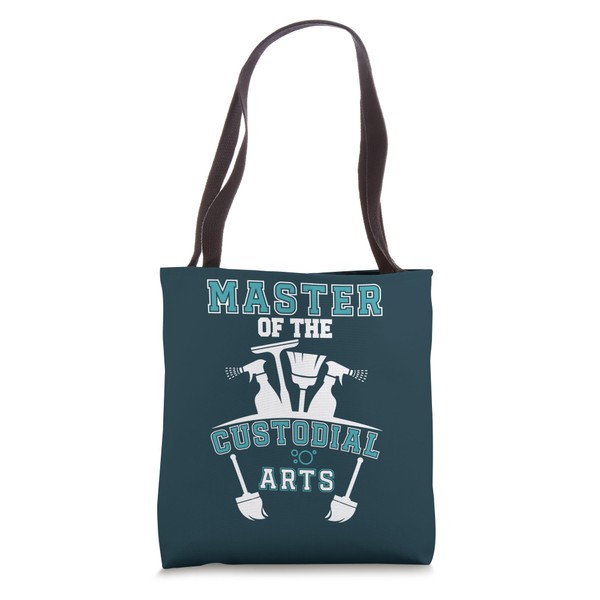 Master Of The Custodial Arts Funny Janitor School Custodian Tote