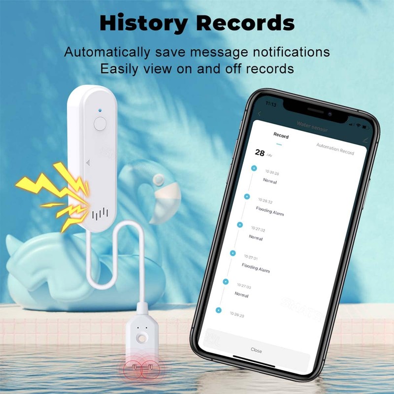Acmerota Smart Water Detector, Water Detector WiFi, Smart Water Leak