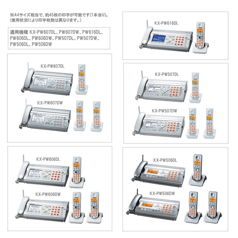 Panasonic KX-FAN190 Fax Ink Film, 15 mx 1, Set of