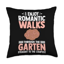Worm Farming Funny Composting Earthworm Vermicompost Throw Pillow