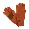 C.C Unisex Cable Knit Winter Warm Anti-Slip Touchscreen Texting Gloves,