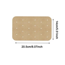 Pack of 100 Air Fryer Liner Parchment Paper Non-Stick Greaseproof Paper Square Air Fryer Parchment Film for Baking Square (White Perforated)