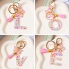 MUNSKT 4 PCS Pink and Gold Resin Alphabet Initial Letter