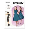 Simplicity SS9286A5 Misses' Fold-Back Facing Dress Packet, Code 9286 Sewing