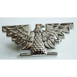 Chicano Lowrider Silver Three Dimensional  Huelga bird  Button Badge Pin Hat