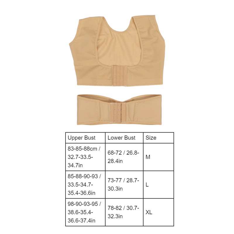 Post Surgery Breast Shaper Top Front Closure Elastic Breathable Posture
