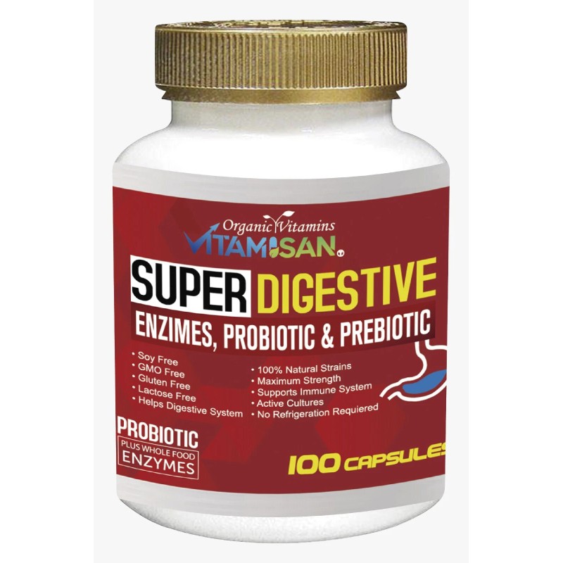 Digestive Enzymes Prebiotic & Probiotics Gas, Constipation & Bloating Relief