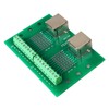 RJ45 Ethernet Connector Breakout Board Dual Network Port Input Screw