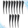 12 Piezas Pinza Pelo de Pato Grande Negra de Metal,