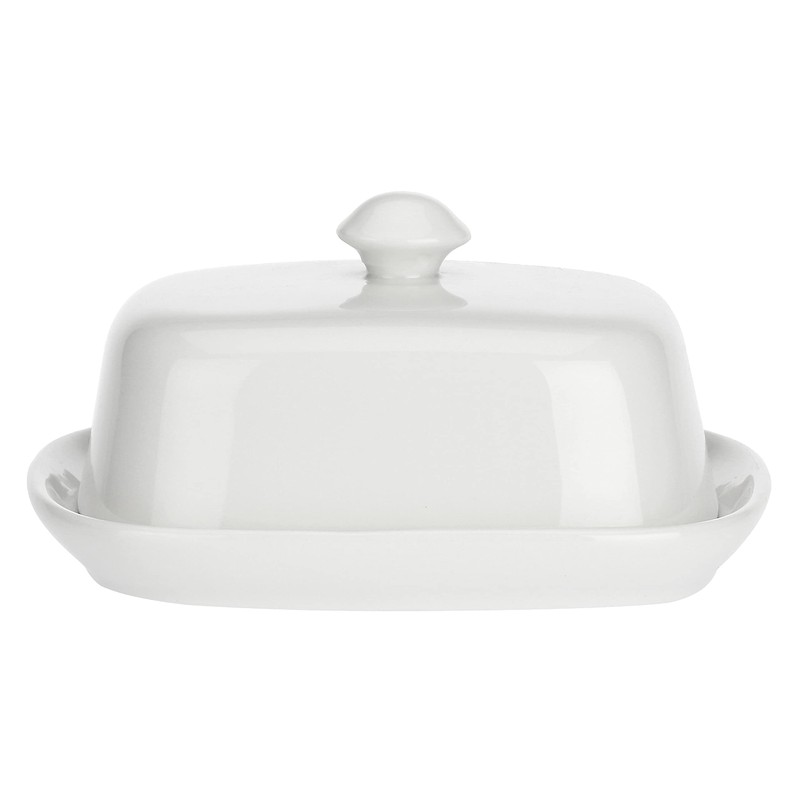 la Porcellana "Terrine Butterdose Geschenk-Box, weiß, 14 x 11 cm