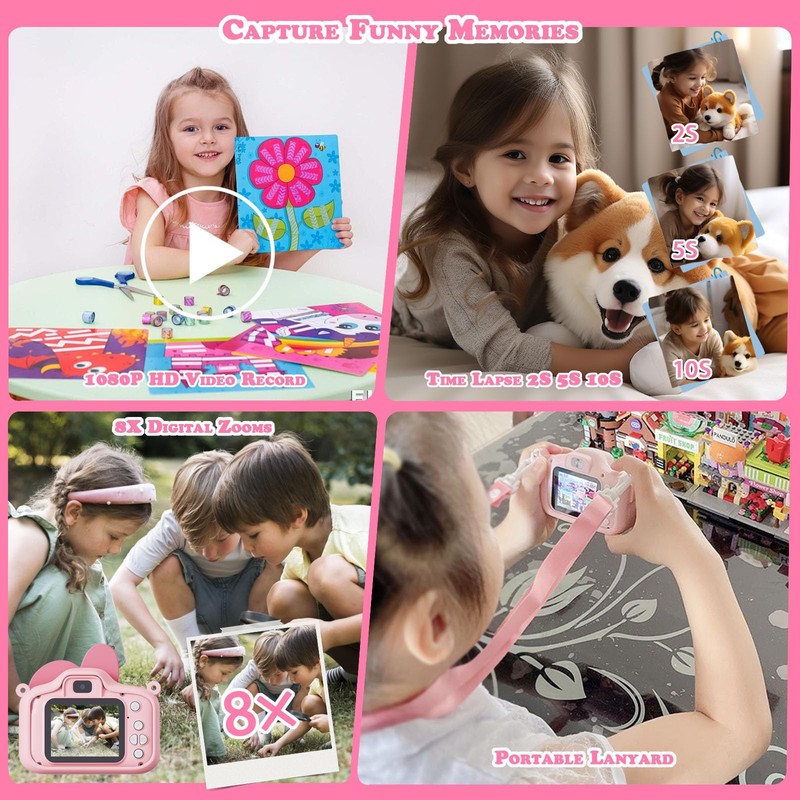 Children's Camera, Sheewey Children's Camera 1080P 2.0 Inch Screen Camera