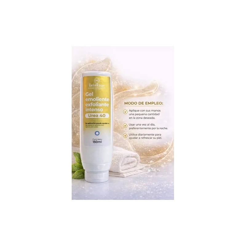 Facial Time Gel Humectante Urea 40, Para Piel Con Resequedad