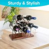 Kovot Tabletop Bottle Rack, 6 Wine Bottle Holder, Dark Brown