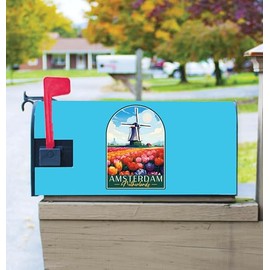 Amsterdam Netherlands Design B Souvenir Magnetic Mailbox Cover