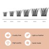 Eyelash Clusters, DIY Eyelash Extensions, 72 Pieces, D Curl, 12
