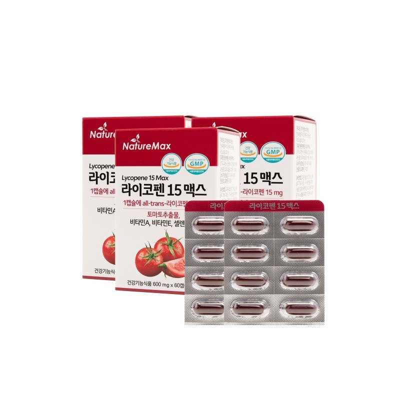 NatureMax Lycopene 15 Max 600mg 60 Capsules / 네이처맥스 라이코펜