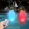 Supernight 2 Pack Solar Floating Penguin Lights with Remote Waterproof