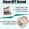 3/8" NPT Male to 1/4" NPT Female Hex Bushing Reducer,