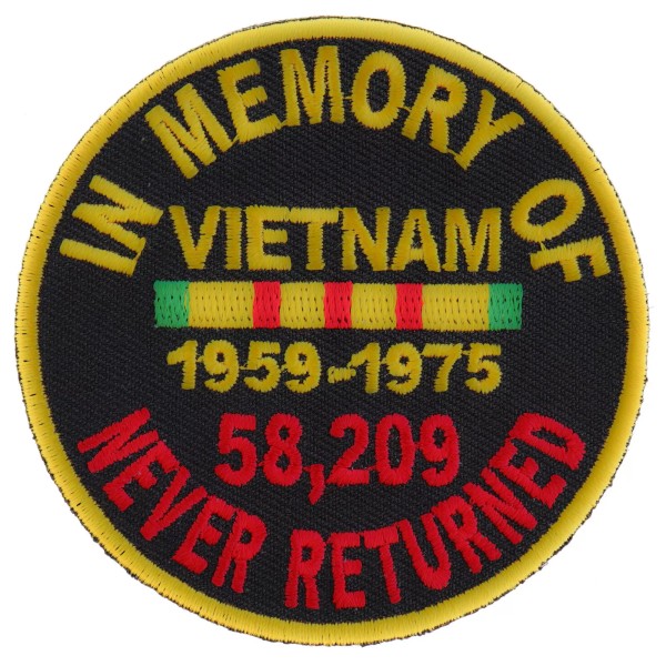 Ivamis In Memory Of Vietnam Round Patch- 3x3 inch -