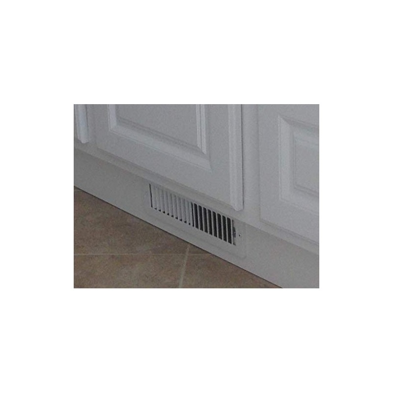 Toe Ductor Under Cabinet Heating and Cooling White Register Plate