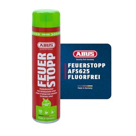 ABUS Fire Extinguisher Spray Fire Stop AFS625 Fluorine-Free - Handy Fire Extinguisher Against Fire Classes 5A and 5F - Long Lasting - Made in Germany - for Household, Kitchen, Camper and Grill