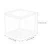 HEALLILY 10pcs Clear Box Clear Decorative Boxes Acrylic Plastic Square