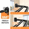 Haryaers Double Curved Shower Curtain Rod, Matte Black Adjustable 37-78