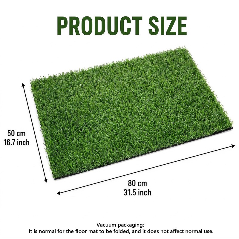 Minicoco Artificial Fake Grass Door Mats Garden Doormat Outdoor Rug