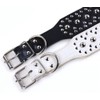 Pimaodog Studded Dog Collar, Leather Dog Collar for Medium Large