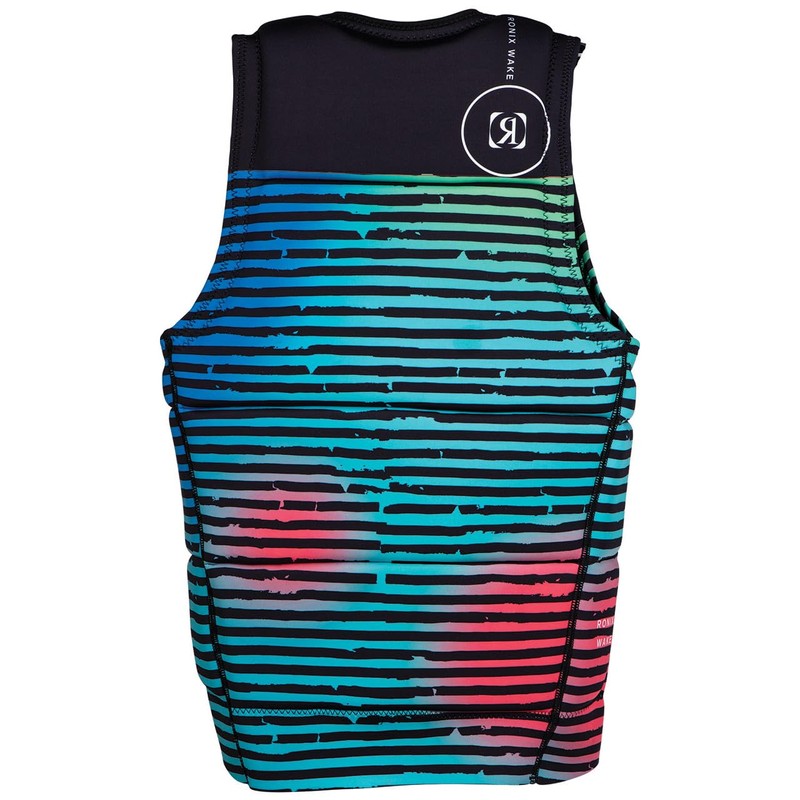 Ronix Party CE Approved Impact Vest, Bright Stripes, Large