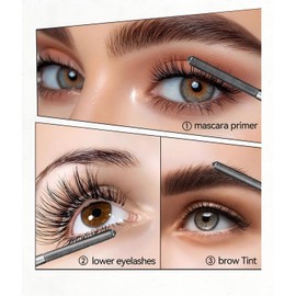 Metal Wand Mascara 5D Curling Eyelash for Older Women 50 Plus, With Ultra-Slim Precision Wand, Smudge-Proof, Long Lasting, Waterproof (Black)
