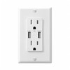 HANIVERSE 2-Port Type A USB Outlet, 15 Amp Receptacle Plug,