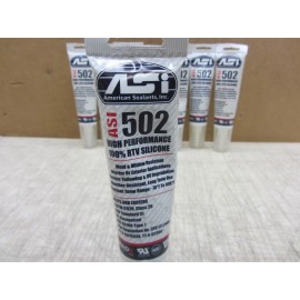 American Sealants (8)ASI 502 SILICONE HIGH PERFORMANCE SEALANT ADHESIVE CLEAR FOOD GRADE 2.8 Fl oz