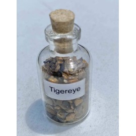 Tiger's Eye Crystal Mini Gemstone Bottles, Many Different Crystals available! smb(Tiger's Eye smb)