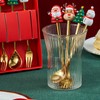 4Pcs Christmas Spoons and Forks Set Stainless Steel Cartoon Funny