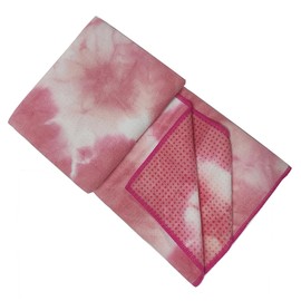 Yoga Towel for Yoga Mat, Non Slip Mat Cover for Hot Yoga, Washable Microfiber Light Weight (Pink)