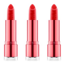 Catrice Wild Hibiscus Glow Lip Balm, No. 010, Red, Moisturising, Nourishing, Colour Adjusting, Natural, Shiny, Vegan, Alcohol-Free, Paraben-Free, No Microplastic Particles, Pack of 3 (3 x 3.5 g)