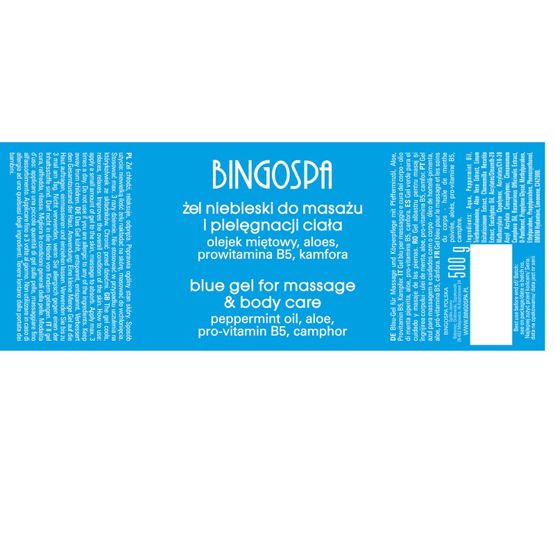 Blue Massage Gel for Muscle Pain and Joint Pain 500