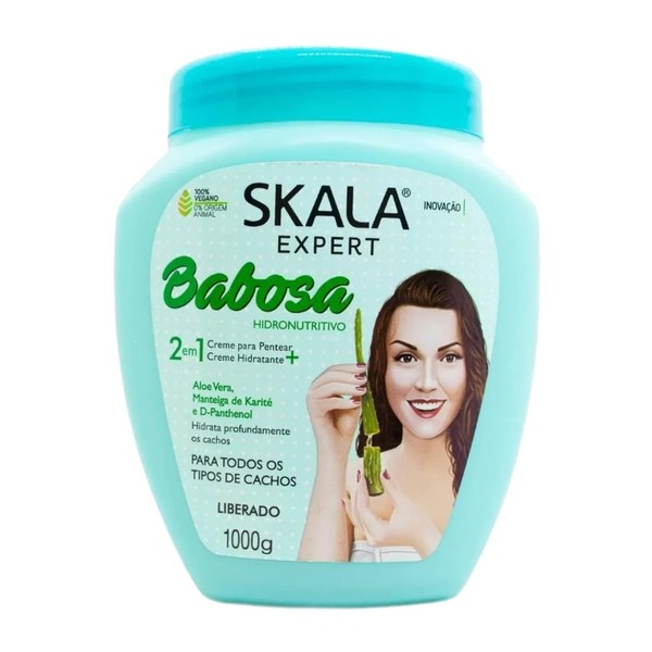 Skala Expert Hydrating Aloe 2-in-1 Curl Styler + Moisturizer 100% Vegan Tratamiento Babosa 100% Vegana, 1 kg / 35.2 oz