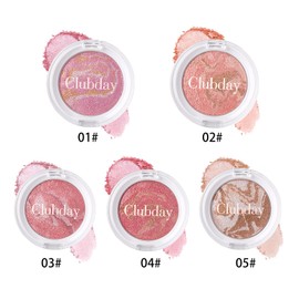 Clubday Classic Color Marbleized Blush Highlighting Face Power Blush Long Lasting Glowing, Smooth, Blendable Fit For All Skin Tones,0.12 Oz-01