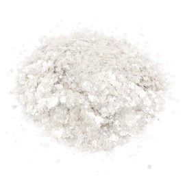 Shiny Stone Crushed Magical Natural Mica Flakes Flitter for Resin Painting Arts and Crafts,Nail Art,DIY Decoration Leaf Multi-Use 2-4mm(6-10 mesh) (Snow White)