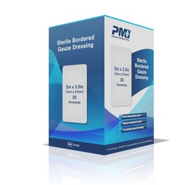 Premier Medical Plus Sterile Bordered Gauze Wound Care Dressing 2X 3.5 Box of 30 (Small)