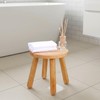 Solid Wood Step Stool for Adults, 9 Inch Multi-Use Wooden