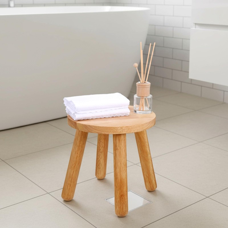 Solid Wood Step Stool for Adults, 9 Inch Multi-Use Wooden