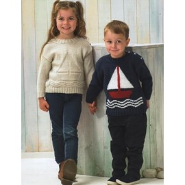 James Brett Double Knit Knitting Pattern Nautical Boat Design Sweaters (JB872)