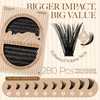 LASHVIEW Cluster Lashes Kit, 9-18/D Curl Lashes Individual Cluster Kit,