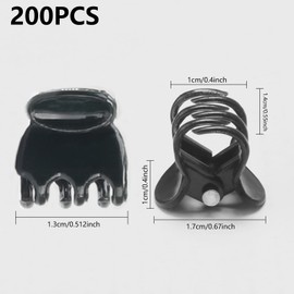 FALSKT Pack of 200 Orchid Clips, Plastic Plant Clips, Small Plant Clips in Claw Shape, for Supporting and Securing Plant Stems or Flowers, Dark Green