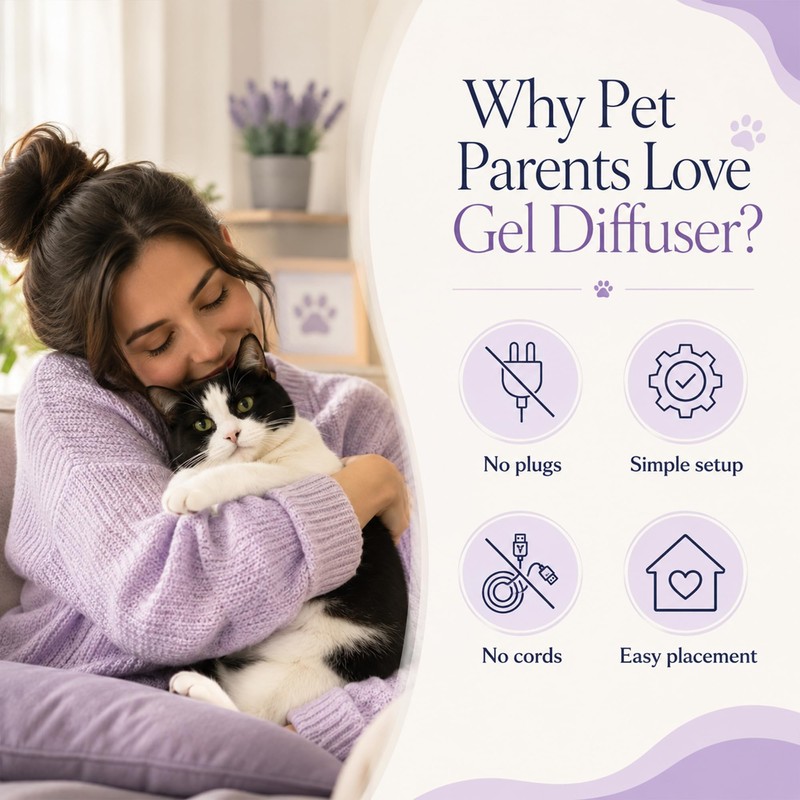 Qouinuey 4 Pack Cat Pheromone Calming Diffuser Gel Relieve Anxiety