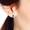 Yin Yang Balance Sparkly 925 Sterling Silver Stud Earrings 7mm,